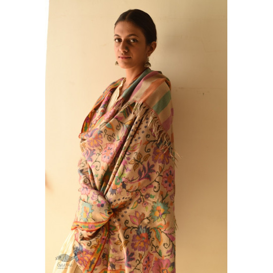 shop Kashmiri Kani Handwoven Pure Pashmina Shawl