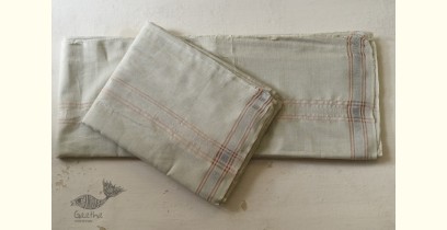Damodar . दामोदर  ✹ Handloom Cotton + Matka Silk Light Grey Dhoti & Khes