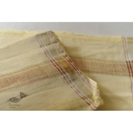 Handloom Cotton + Matka Silk Dhoti & Khes