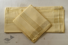 Damodar . दामोदर  ✹ Handloom Cotton + Matka Silk Dhoti With Khes with Zari Border