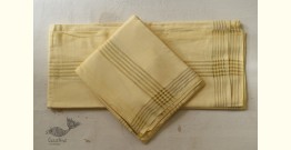 Damodar . दामोदर  ✹ Handloom Cotton + Matka Silk Dhoti With Khes with Zari Border
