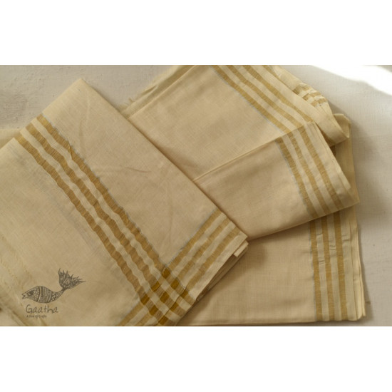 Handloom Matka Silk + Matka Silk Dhoti & Khes with zari border