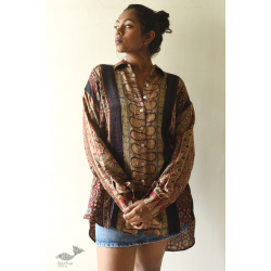 Itr . इत्र | Ajrakh Modal Silk Shirt 1