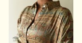 buy Ajrakh Block Printed Modal Silk Shirt