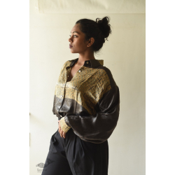 Itr . इत्र | Ajrakh Modal Silk Brown Shirt