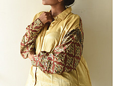 Itr . इत्र | Ajrakh Modal Silk Loose Shirt