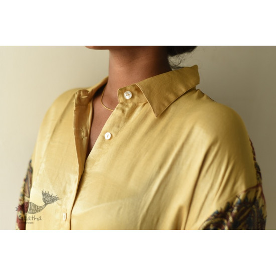 buy Ajrakh Modal Silk Loose Shirt