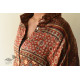 buy Ajrakh Block Printed Modal Silk Shirt - Half Sleeve