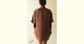 buy Ajrakh Block Printed Modal Silk Shirt - Half Sleeve