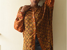 Itr . इत्र | Hand Block Prints ~ Ajrakh Modal Silk Shirt