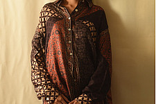Itr . इत्र | Ajrakh Modal Silk - Free Size Shirt
