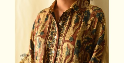 Itr . इत्र | Natural Dyed Ajrakh Modal Silk Shirt