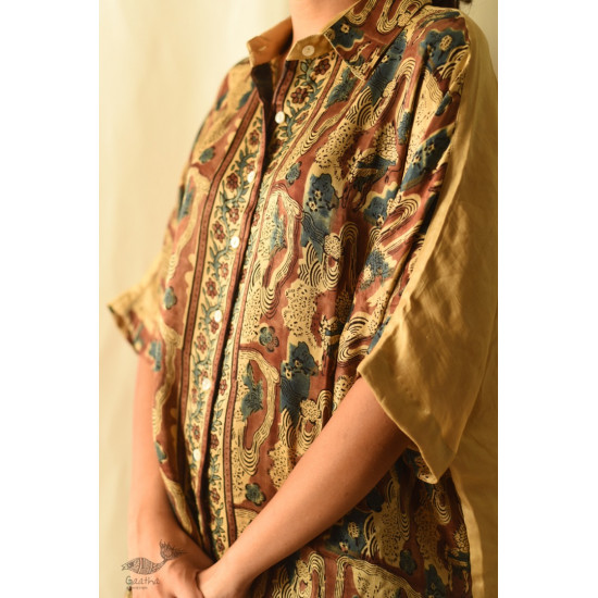 buy Natural Dyed Ajrakh Modal Silk Shirt