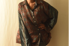 Itr . इत्र | Ajrakh Block Print ~ Modal Silk Unisex Shirt