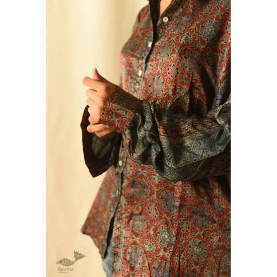 buy Ajrakh Modal Silk Unisex Shirt