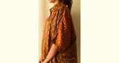Itr . इत्र | Ajrakh Modal Silk Half Sleeve Shirt ~ Mustard Yellow