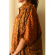 buy Ajrakh Modal Silk Half Sleeve Shirt ~ Mustard Yellow