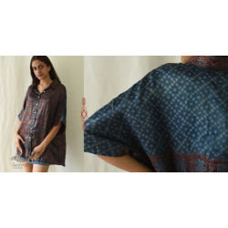 Itr . इत्र | Ajrakh Block Printed Modal Silk Unisex Shirt