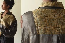 Itr . इत्र | Ajrakh Modal Silk Brown Shirt