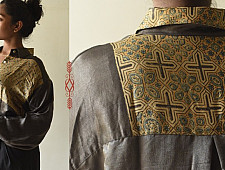 Itr . इत्र | Ajrakh Modal Silk Brown Shirt