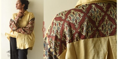 Itr . इत्र | Ajrakh Modal Silk Loose Shirt
