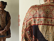 Itr . इत्र | Ajrakh Modal Silk Shirt 1