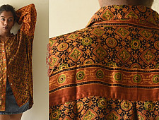 Itr . इत्र | Hand Block Prints ~ Ajrakh Modal Silk Shirt