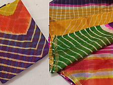 Madhumati ☙ Silk Kota Doria . Leheriya Saree  ☙ 16