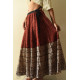 shop Natural Dyed Jawariya Block Printed A-Line Long Skirt