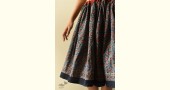 shop Natural Dyed Ajrakh Block Printed Blue Short Skirt