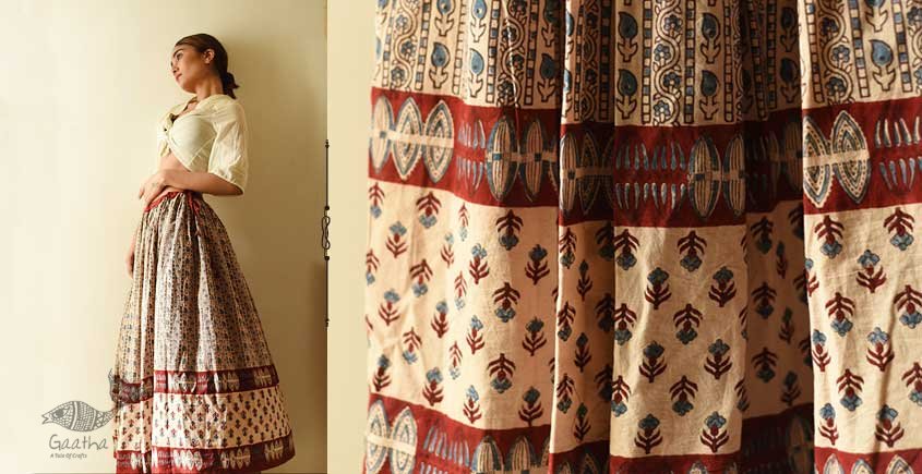 shop  Ajrakh Prints with Natural Dye - Long Skirt
