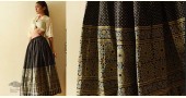 shop  Ajrakh Prints with Natural Dye - Carbon Black Long Skirt
