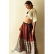 shop Natural Dyed Jawariya Block Printed A-Line Long Skirt