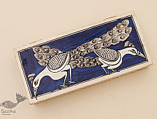 Wooden box ☀ Peacock (Blue) 103
