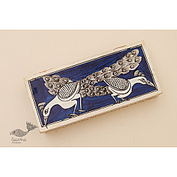 Wooden box ☀ Peacock (Blue) 103