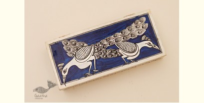 Wooden box ☀ Peacock (Blue) 103