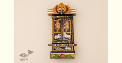 कथनिक ☀ Kaavad ~ A Wooden Shrine (Blue - 29 cm) ~ 112