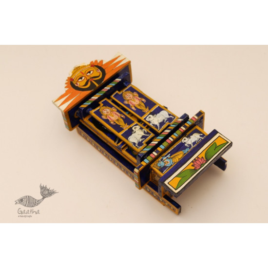 कथनिक ☀ Kaavad ~ A Wooden Shrine (Blue - 29 cm) ~ 112