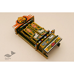 कथनिक ☀ Kaavad a Wooden Shrine ( Green - 29 cm) ~ 115