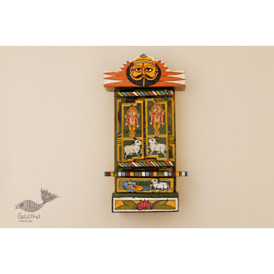 कथनिक ☀ Kaavad a Wooden Shrine ( Green - 29 cm) ~ 115