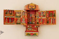 Kathanik . कथनिक ☀ Kaavad ~ A Wooden Shrine (Red - 20 cm) ~ 119