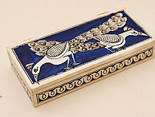 Wooden box ☀ Peacock (Blue) 103