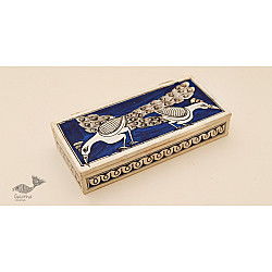 Wooden box ☀ Peacock (Blue) 103