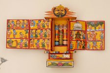 कथनिक ☀ Kaavad A Wooden Shrine ( Yellow - 29 cm) ~ 120