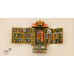 कथनिक ☀ Kaavad a Wooden Shrine ( Green - 29 cm) ~ 115