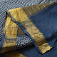 Shop Block Printed Cotton Blue Saree