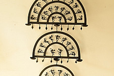 Ahou | Wrought Iron ~ Trible Wall Hanging Lamp Holder