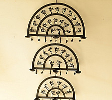 Ahou | Wrought Iron ~ Trible Wall Hanging Lamp Holder