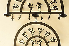 Ahou | Wrought Iron ~ Trible Wall Hanging Lamp Holder