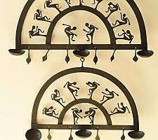 Ahou | Wrought Iron ~ Trible Wall Hanging Lamp Holder
